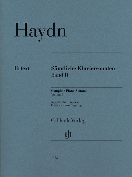 Sämtliche Klaviersonaten = Complete Piano Sonatas, Vol. 2 - Edition Without Fingering.