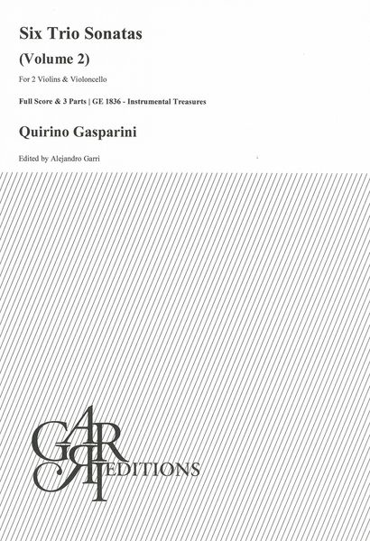 Six Trio Sonatas, Vol. 2 : For 2 Violins and Violoncello / edited by Alejandro Garri.
