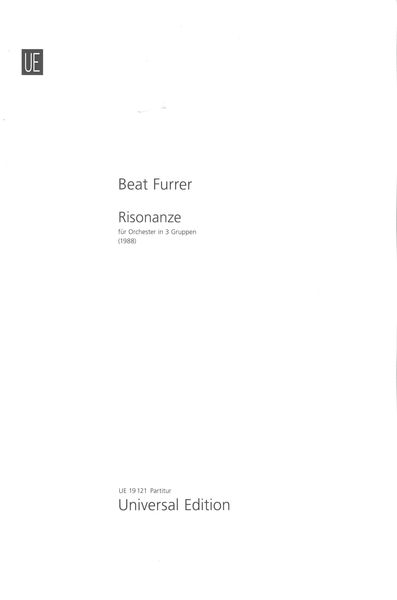 Risonanze : Für Orchester In 3 Gruppen (1988).