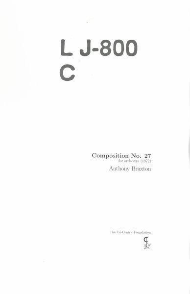 Composition No. 27 : For Orchestra (1972).
