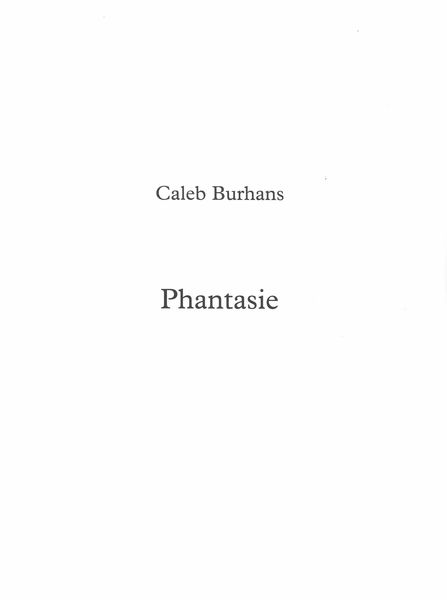 Phantasie : For Trombone and Piano (2011).