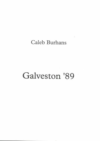 Galveston '89 : For Oboe, Violin, Viola and Cello (2019).