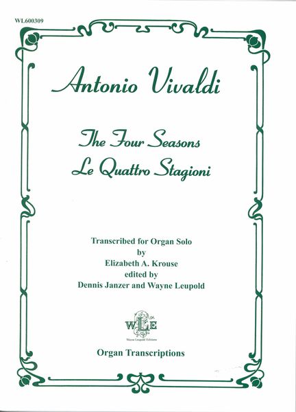 Four Seasons : For Organ Solo / transcribed by Elizabeth A. Krouse.