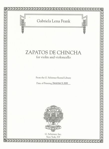 Zapatos De Chincha : For Violin and Violoncello.