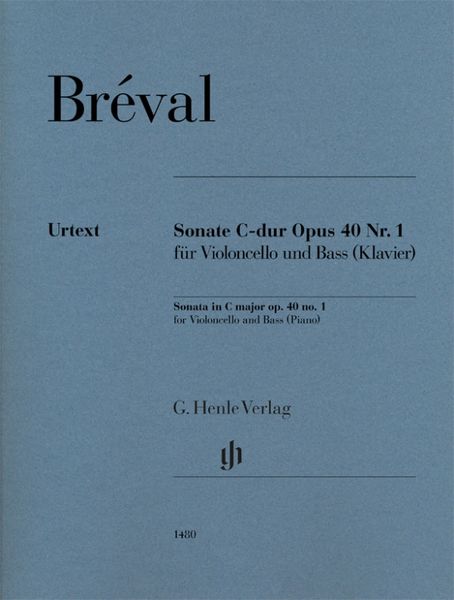 Sonate C-Dur, Op. 40 Nr. 1 : Für Violoncello und Bass (Klavier) / edited by Tabea Umbreit.