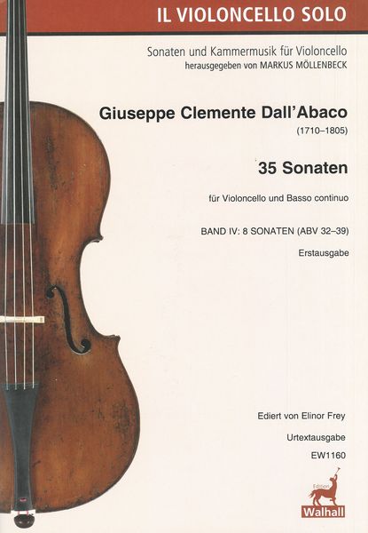 35 Sonaten, Band IV : 8 Sonaten (Abv 32 - Abv 39) Für Violoncello und Basso Continuo.