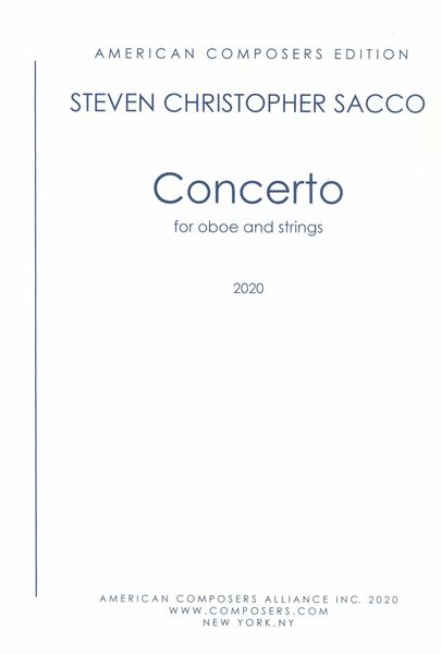 Concerto : For Oboe and Strings (2020).