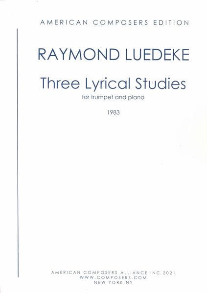 Three Lyrical Studies : For Trumpet and Piano (1983).