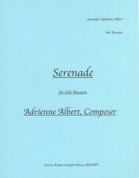 Serenade : For Solo Bassoon.