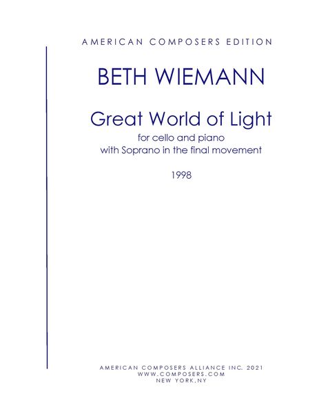 Great World of Light : For Cello, Piano and Soprano (1998).