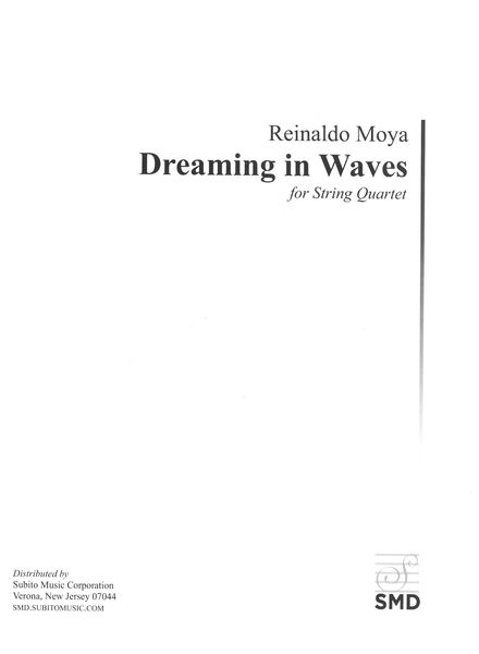 Dreaming In Waves : For String Quartet (2014).