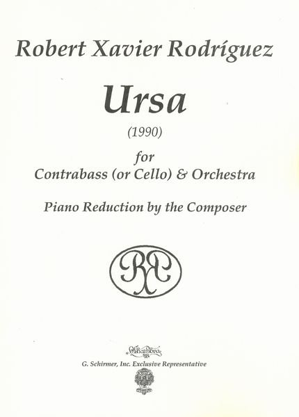 Ursa : For Violoncello and Orchestra (1990) / Piano reduction by The Composer.