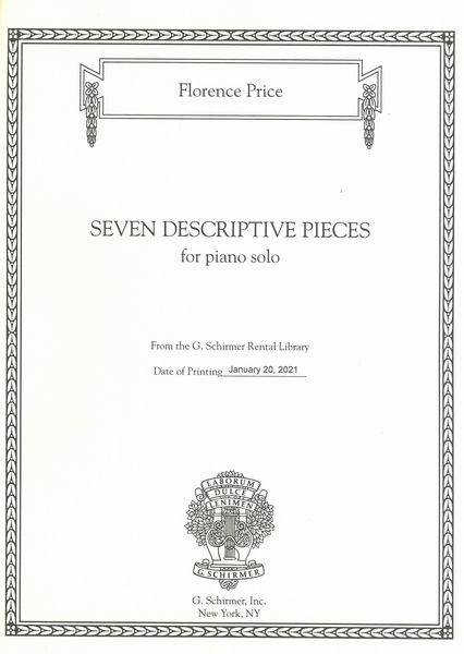 Seven Descriptive Pieces : For Piano Solo / edited by John Michael Cooper.