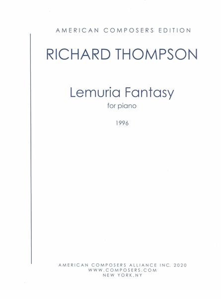 Lemuria Fantasy : For Piano (1996).