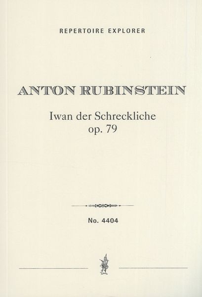 Iwan der Schreckliche, Op. 79 : Für Grosses Orchester.