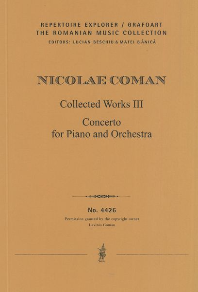 Concerto : For Piano and Orchestra.