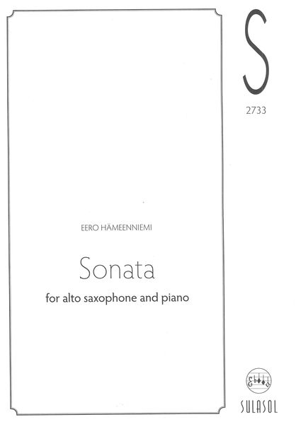 Sonata : For Alto Saxophone and Piano (2018).