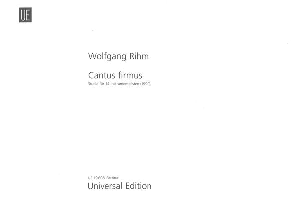 Cantus Firmus : Studie Für 14 Instrumentalisten (1990).