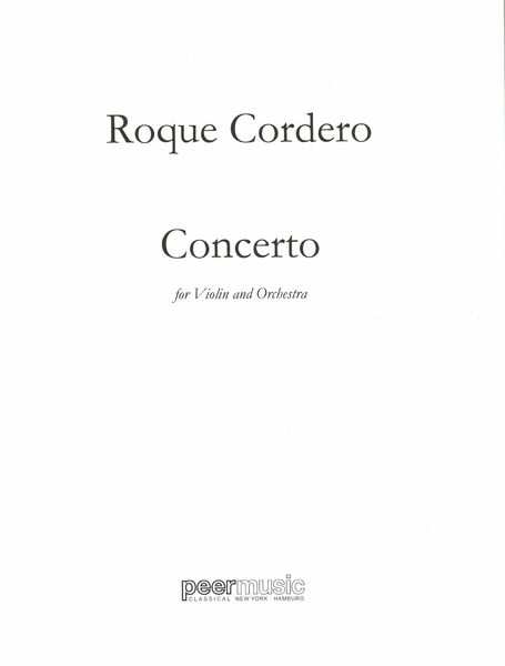 Concerto : For Violin and Orchestra (1962).