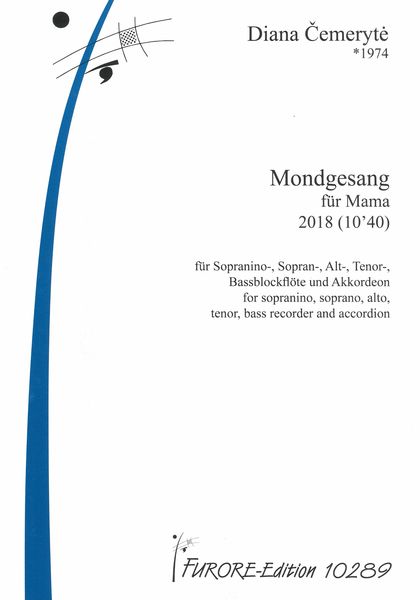 Mondgesang Für Mama : For Sopranino, Soprano, Alto, Tenor, Bass Recorder and Accordion (2018).