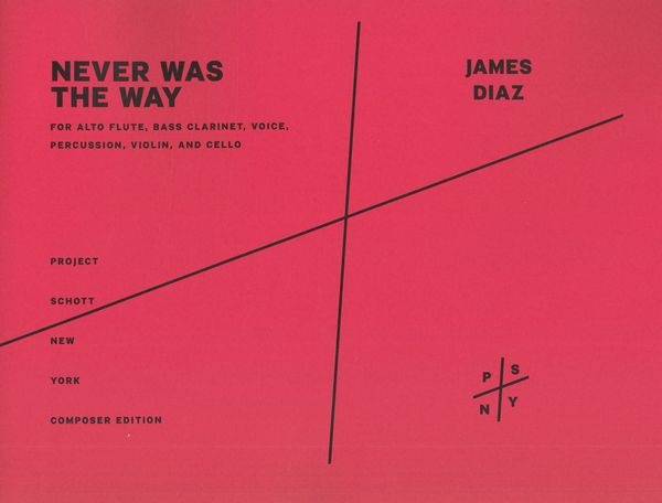 Never Was The Way : For Alto Flute, Bass Clarinet, Voice, Percussion, Violin and Cello (2019).