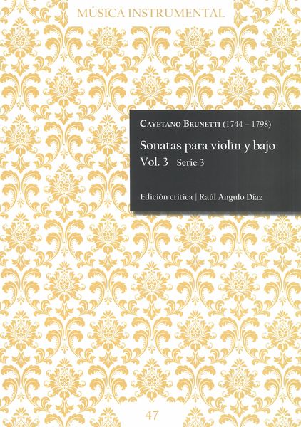 Sonatas Para Violín Y Bajo, Vol. 3 / edited by Raúl Angulo Díaz.