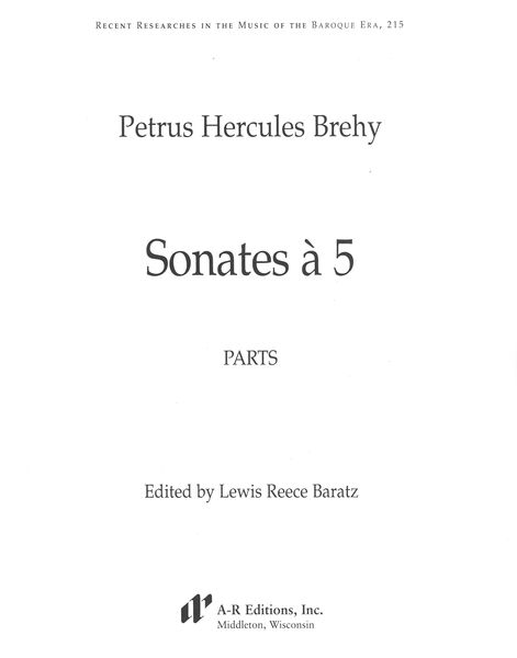 Sonatas A 5 / edited by Lewis Reece Baratz.