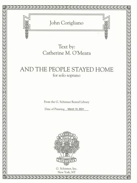 And The People Stayed Home : For Solo Soprano.