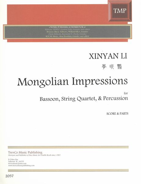 Mongolian Impressions : For Bassoon, String Quartet & Percussion.