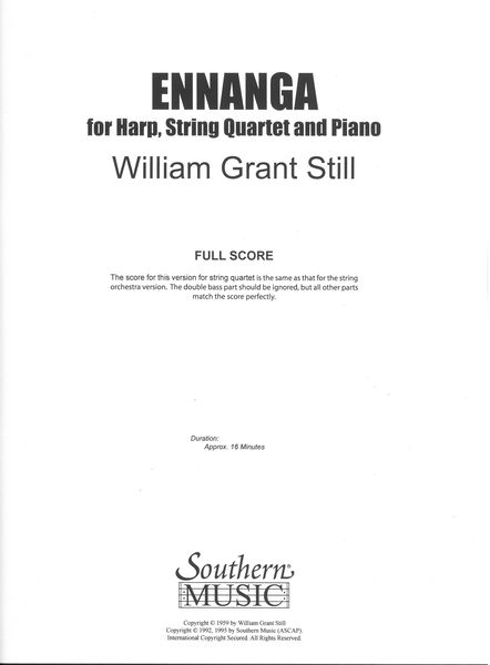 Ennanga : For Harp, Piano and String Quartet.