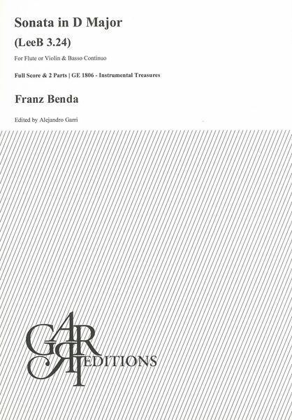 Sonata In D Major, LeeB 3.24 : For Flute Or Violin and Basso Continuo / Ed. Alejandro Garri.