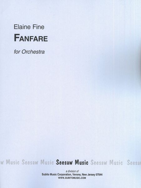 Fanfare : For Orchestra.