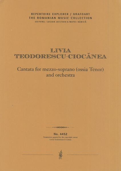 Mysterium Tremendum : Cantata For Mezzo (Or Tenor) and Orchestra.