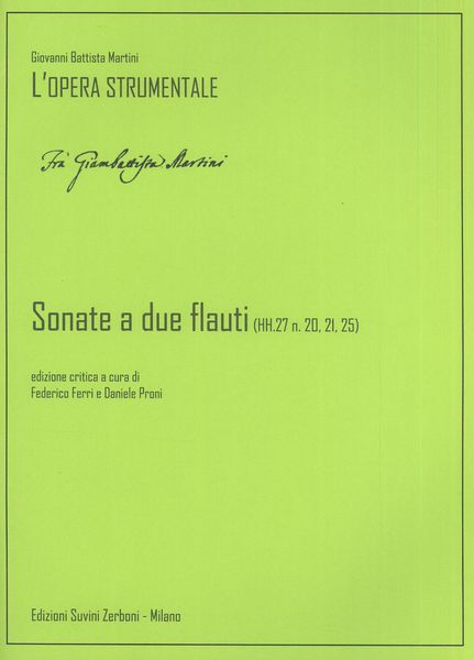 Sonate A Due Flauti, HH. 27 N. 20, 21, 215 / Ed. Federico Ferri and Daniele Proni.