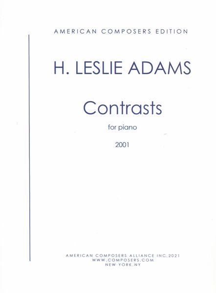Contrasts : For Piano (2001).