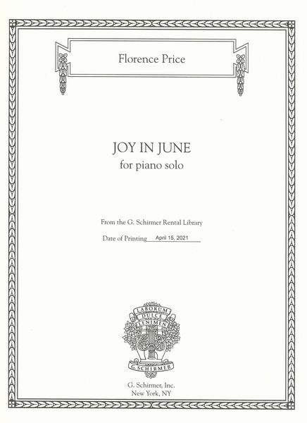 Joy In June : For Piano Solo / edited by John Michael Cooper.