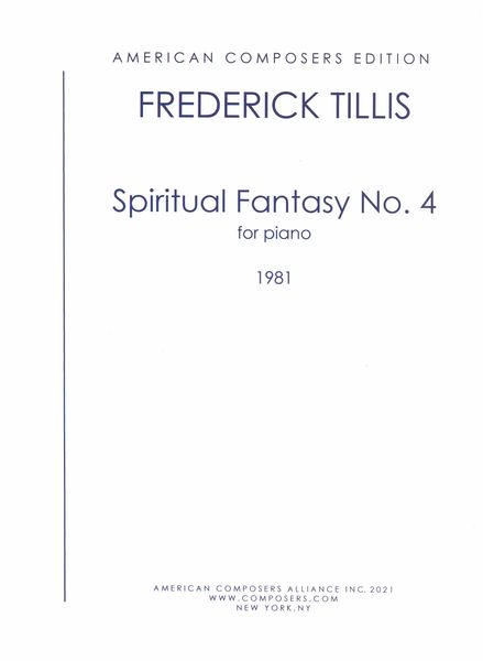 Spiritual Fantasy No. 4 : For Piano (1981).