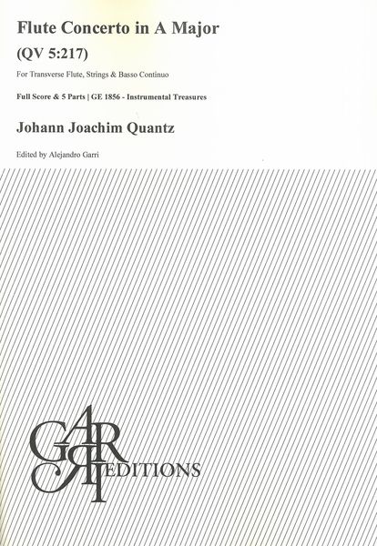 Flute Concerto In A Major, QV 5:217 : For Transverse Flute, Strings and Basso Continuo.