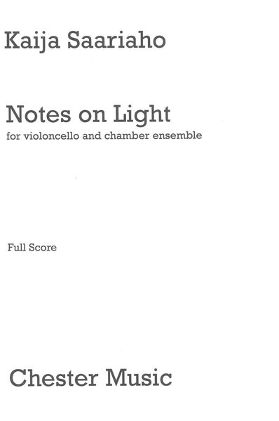 Notes On Light : For Violoncello and Chamber Ensemble.
