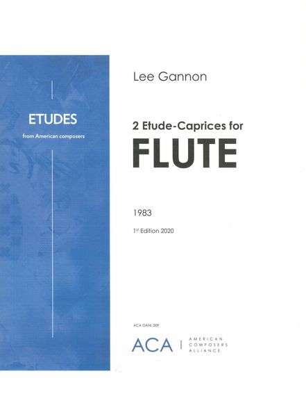 2 Etude-Caprices : For Flute (1983).