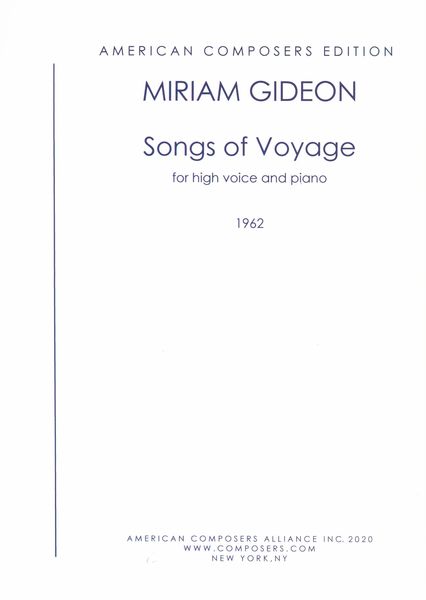 Songs of Voyage : For High Voice and Piano (1962).