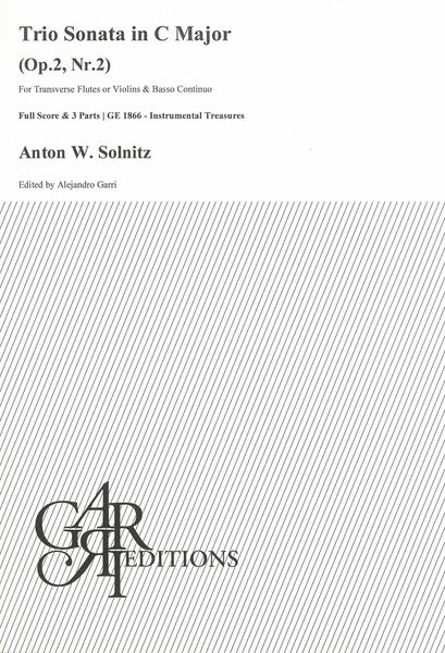 Trio Sonata In C Major, Op. 2 No. 2 : For 2 Transverse Flutes Or Violins and Basso Continuo.