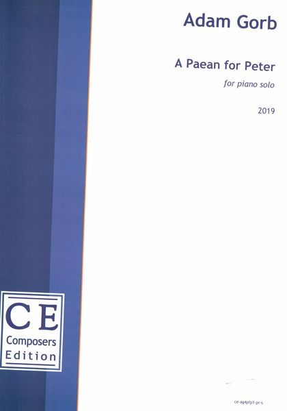 Paean For Peter : For Piano Solo (2019) [Download].