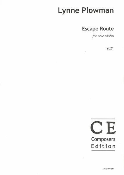 Escape Route : For Solo Violin (2021).