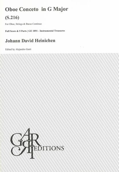Oboe Concerto In G Major, S.216 : For Oboe, Strings and Basso Continuo / Ed. Alejandro Garri.