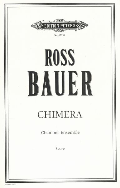 Chimera : For Chamber Ensb (Flute, Clarinet, Horn, Perc, Harp, Piano, Violin, Viola, Violoncello).