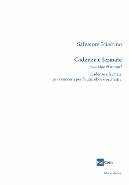 Cadenze E Fermate Nello Stile Di Mozart : Cadenze E Fermate Per I Concerti Per Flauto, Oboe E Orch.