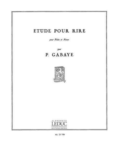 Etude Pour Rire : For Flute & Piano.