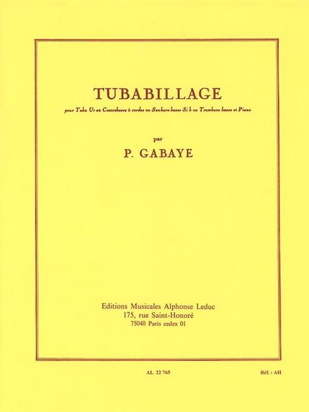 Tubabillage : For Tuba and Piano.