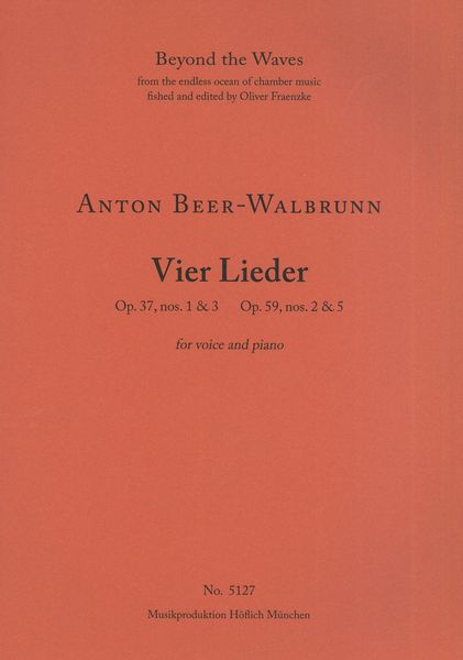 Vier Lieder, Op. 37 Nos. 1 & 3 and Op. 59, Nos. 2 & 5 : For Voice and Piano.